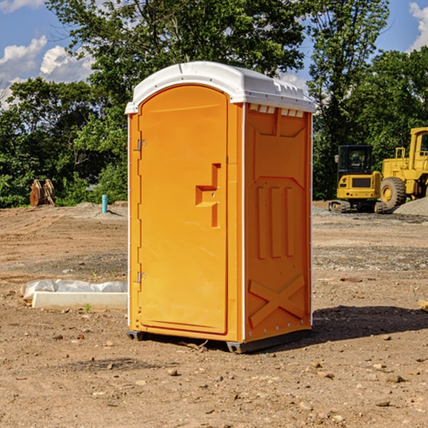 how often are the portable restrooms cleaned and serviced during a rental period in Rives Tennessee